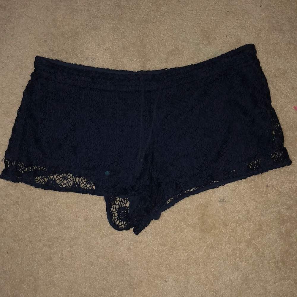 blue lace shorts